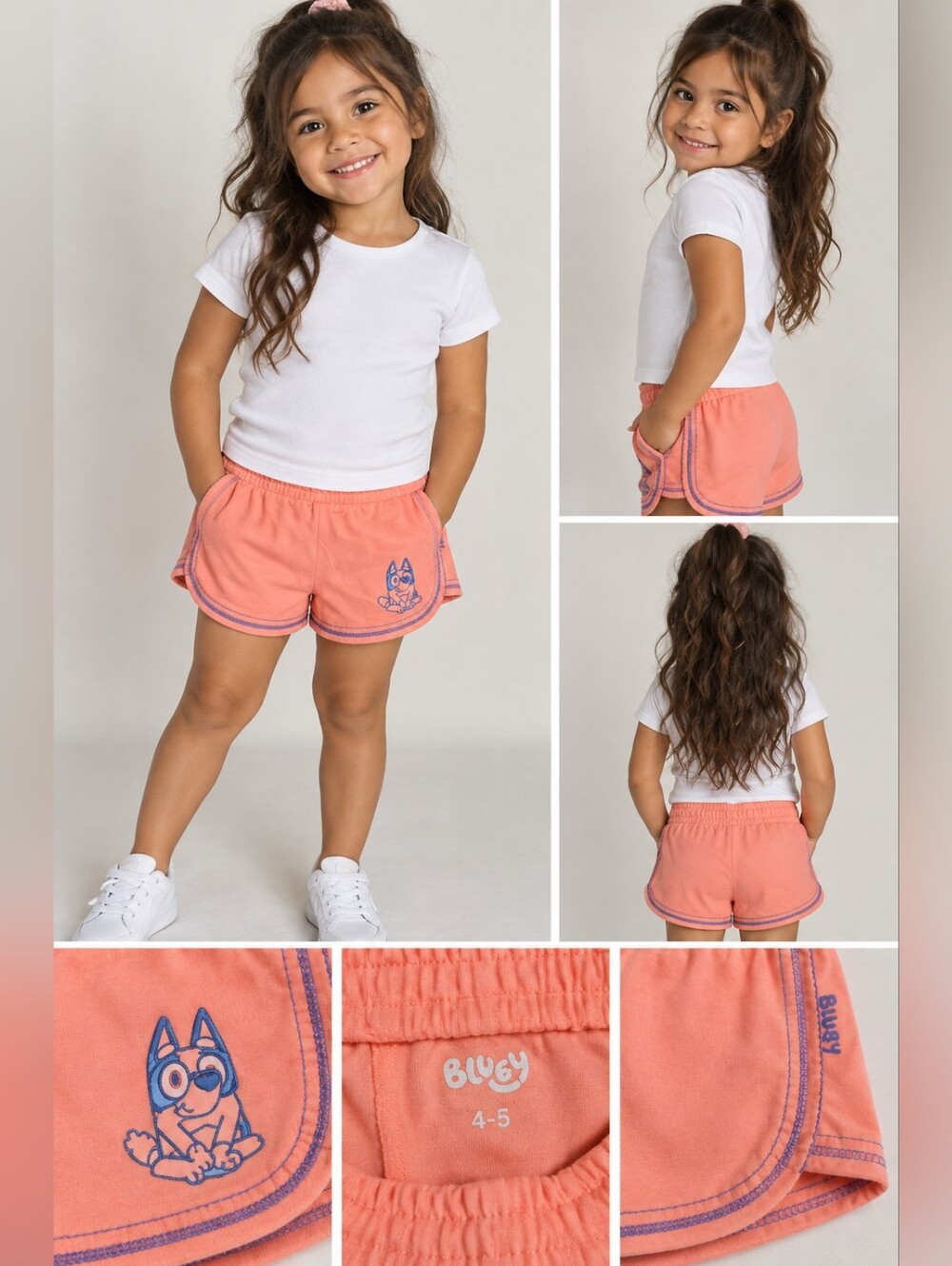 Bluey girls size 4-5 pink shorts #28
